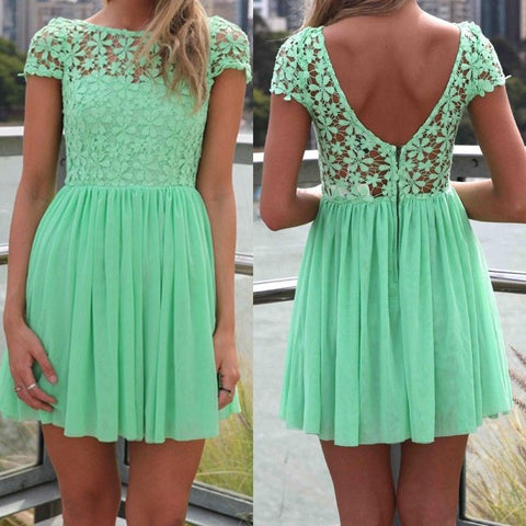Mint Green Women Summer Bandage Bodycon Lace Evening Sexy Party Cocktail MINI Dress