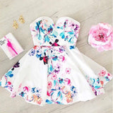 Sweet White Print Dress