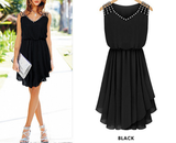 Slim Sling Flounced Chiffon Dress