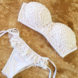 Sexy White Lace Triangle Bikini