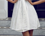Sexy White Lace Sleeveless Dress
