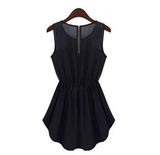 Slim sleeveless sling chiffon dress