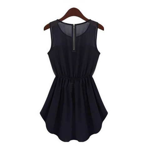 Slim sleeveless sling chiffon dress – wensoal