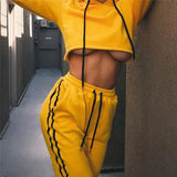 Women Tracksuit Hoodies 2Pcs Sweatshirt Jogging Pants Set Sportswear Casual Suit